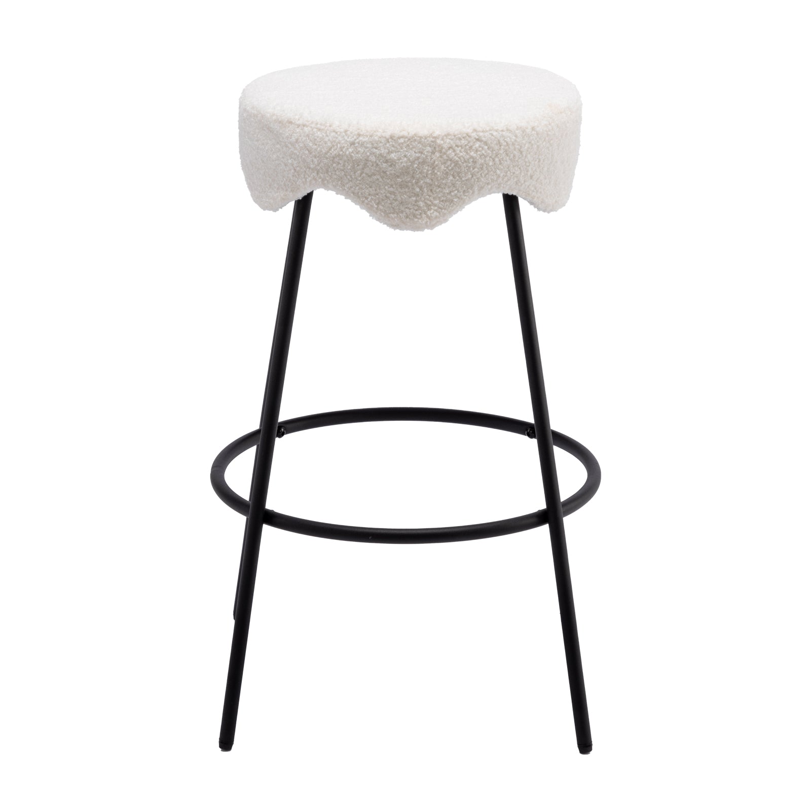 Modern Round Counter Height Bar Stools(Set of 2) for Kitchen Island