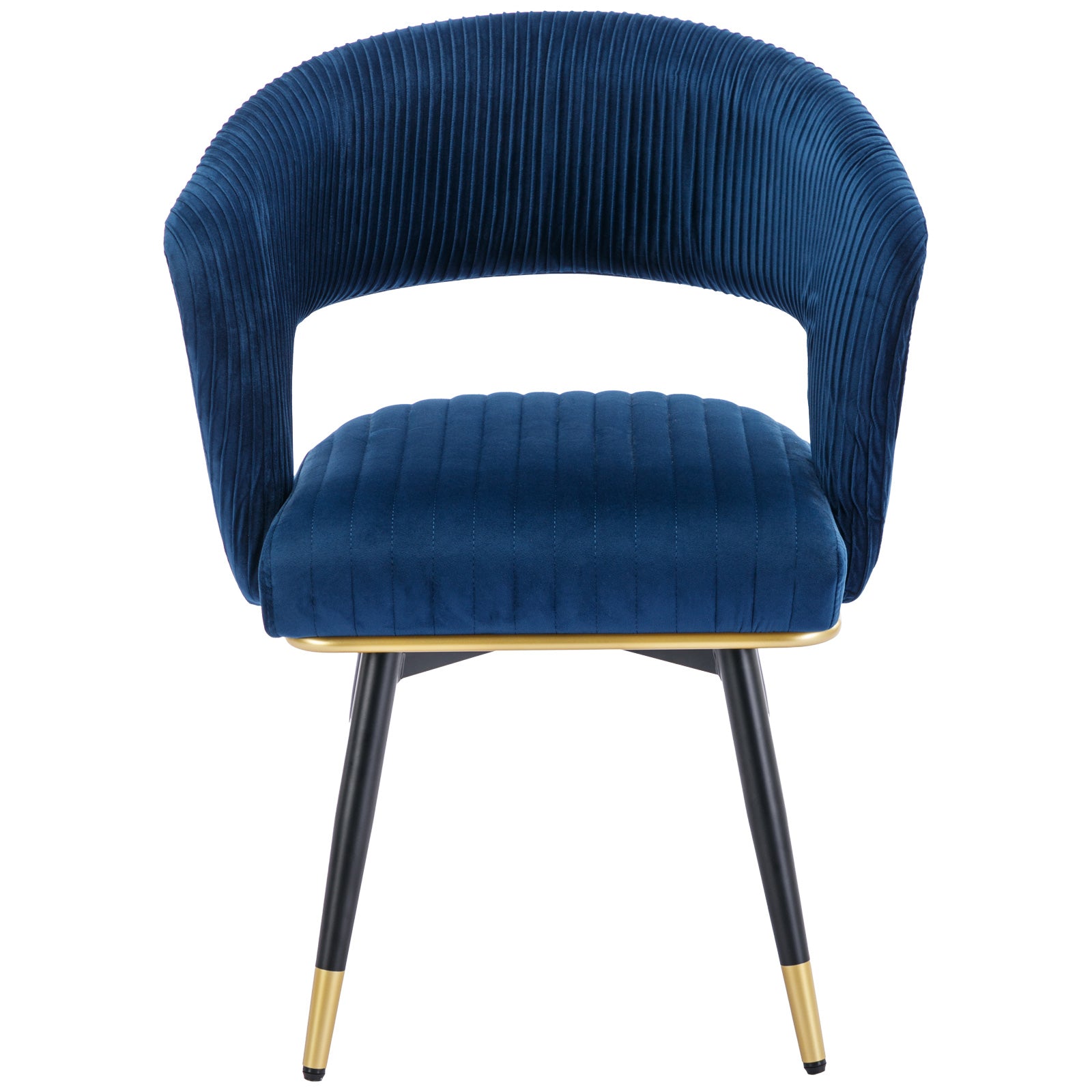 Velvet Upholstered Dining Chairs (Set of 2) Modern Dining Chair with Arms