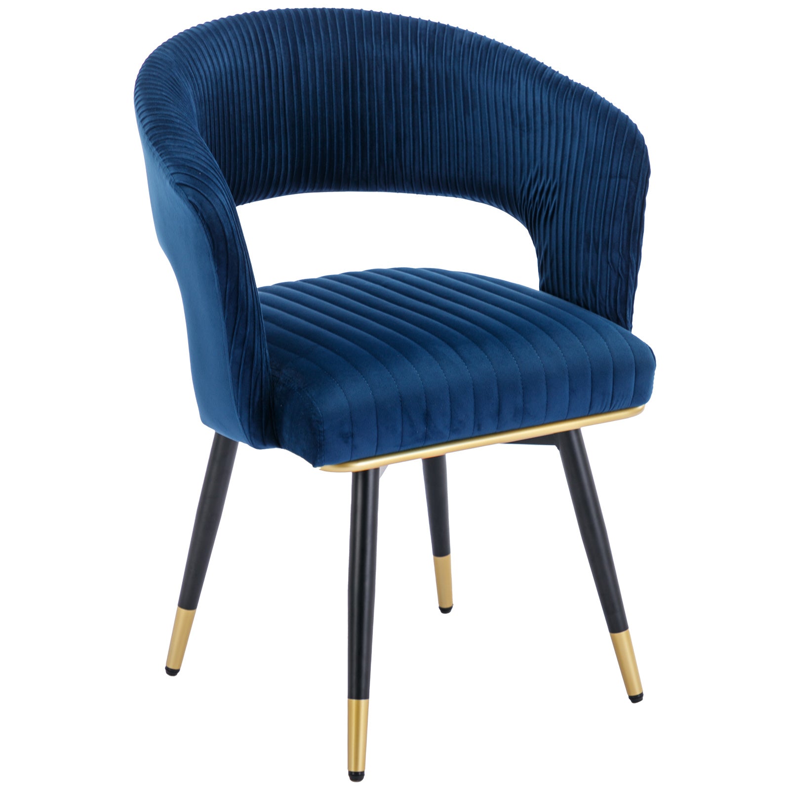 Velvet Upholstered Dining Chairs (Set of 2) Modern Dining Chair with Arms
