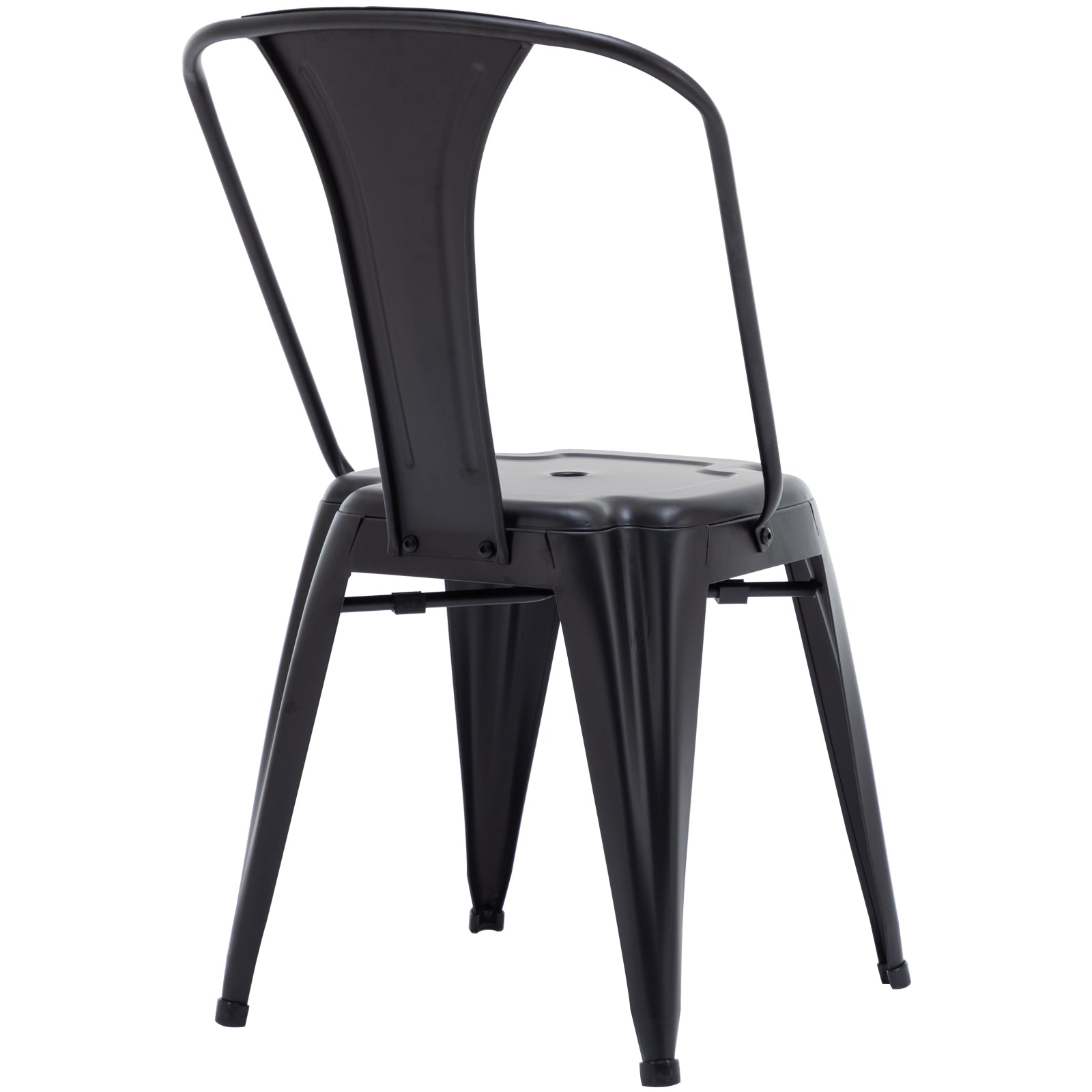Industrial Metal Dining Chairs (Set of 4) with Stackable