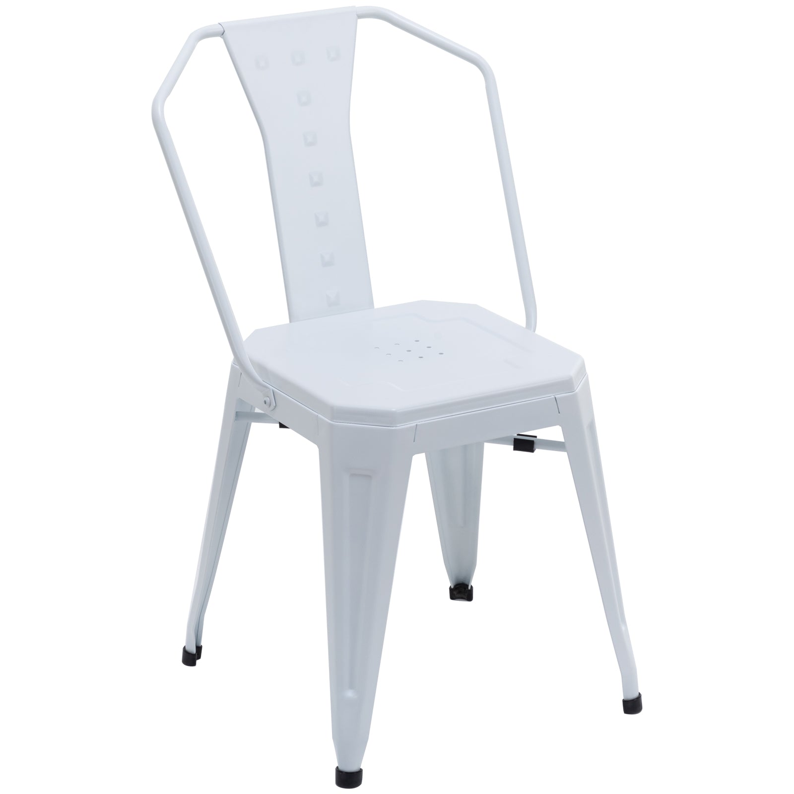 Industrial Hight Back Metal Dining Chairs (Set of 4)