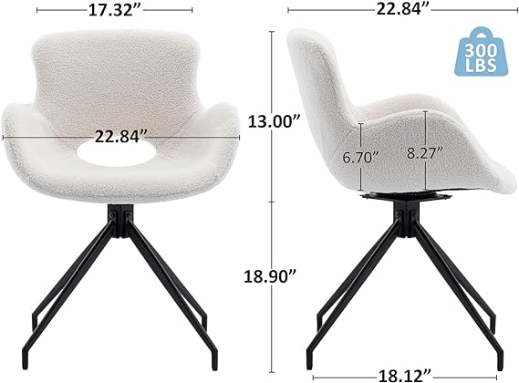 Velvet Upholstered Dining Chairs Arm Chair With Back (Set of 2)