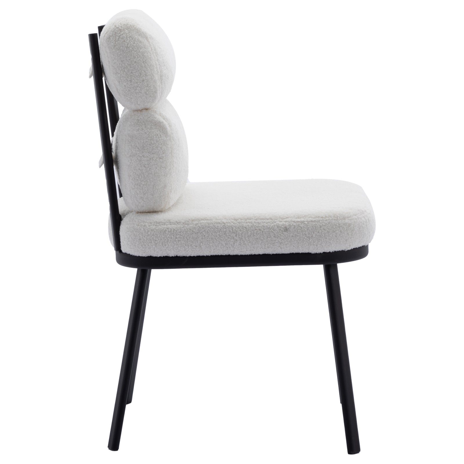 Upholstered Velvet Dining Chairs with Metal Base (Set of 2)