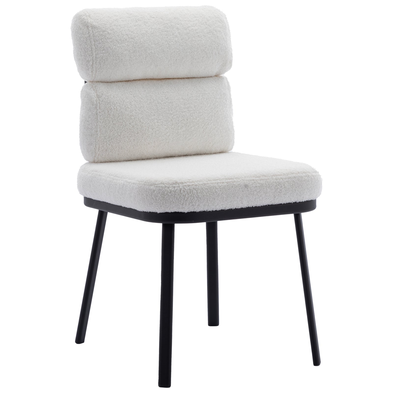 Upholstered Velvet Dining Chairs with Metal Base (Set of 2)