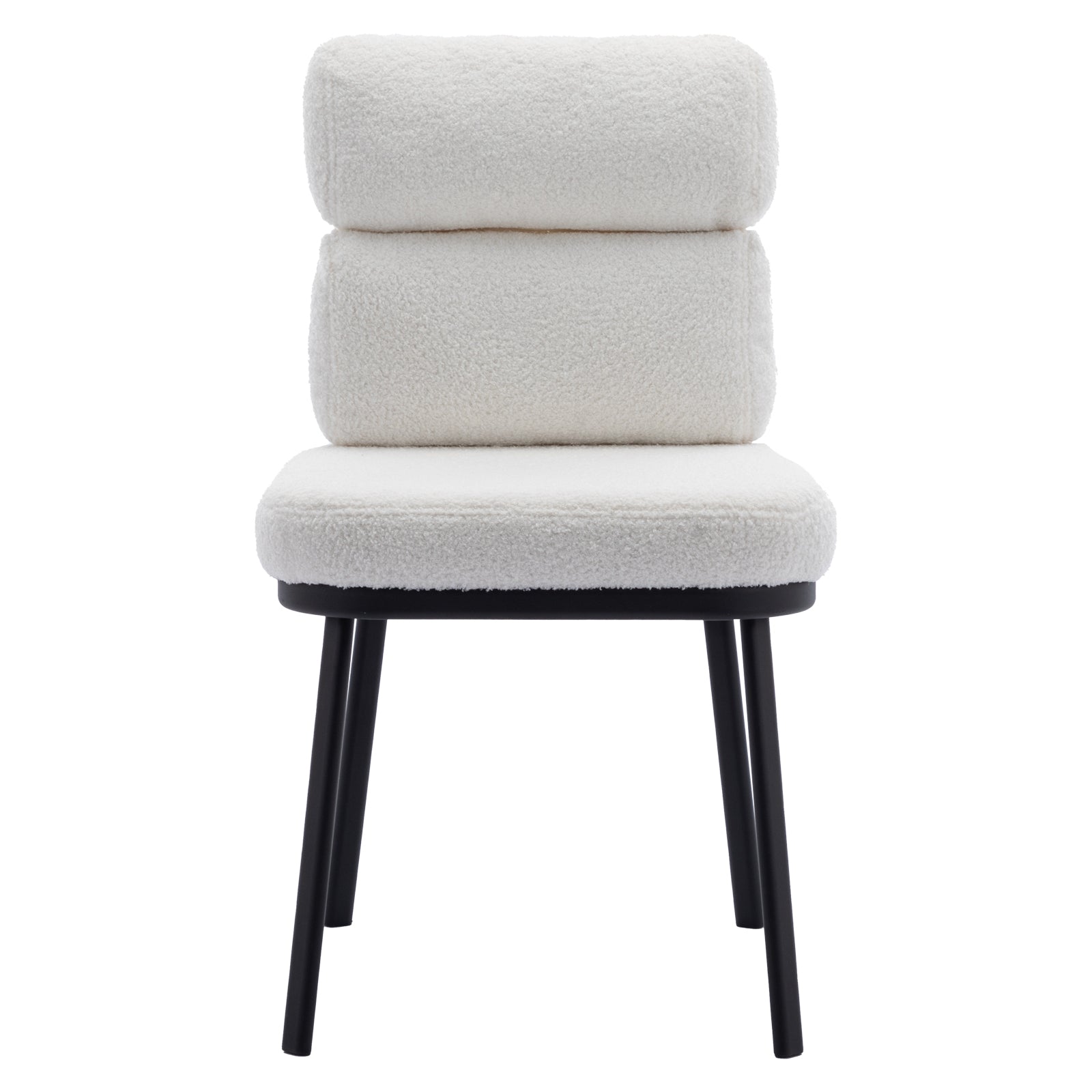 Upholstered Velvet Dining Chairs with Metal Base (Set of 2)