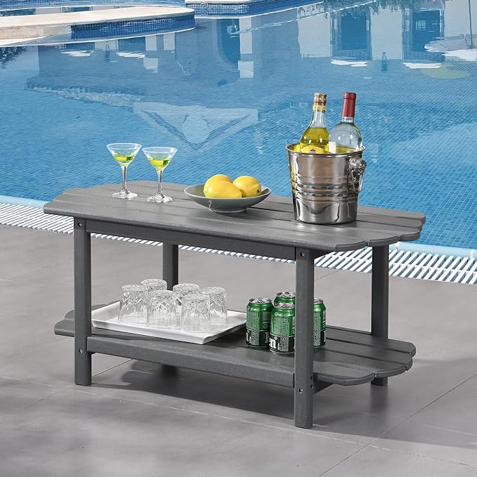 2 Tier Outdoor Coffee Table Adirondack Outdoor Patio Coffee Table