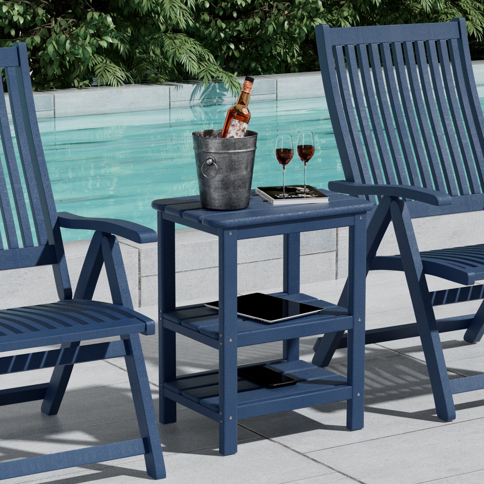 3 Tier Outdoor Side Tables Adirondack Outdoor Patio End Tables