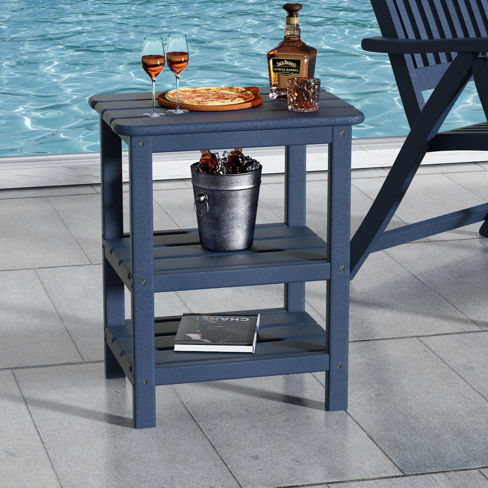 3 Tier Outdoor Side Tables Adirondack Outdoor Patio End Tables