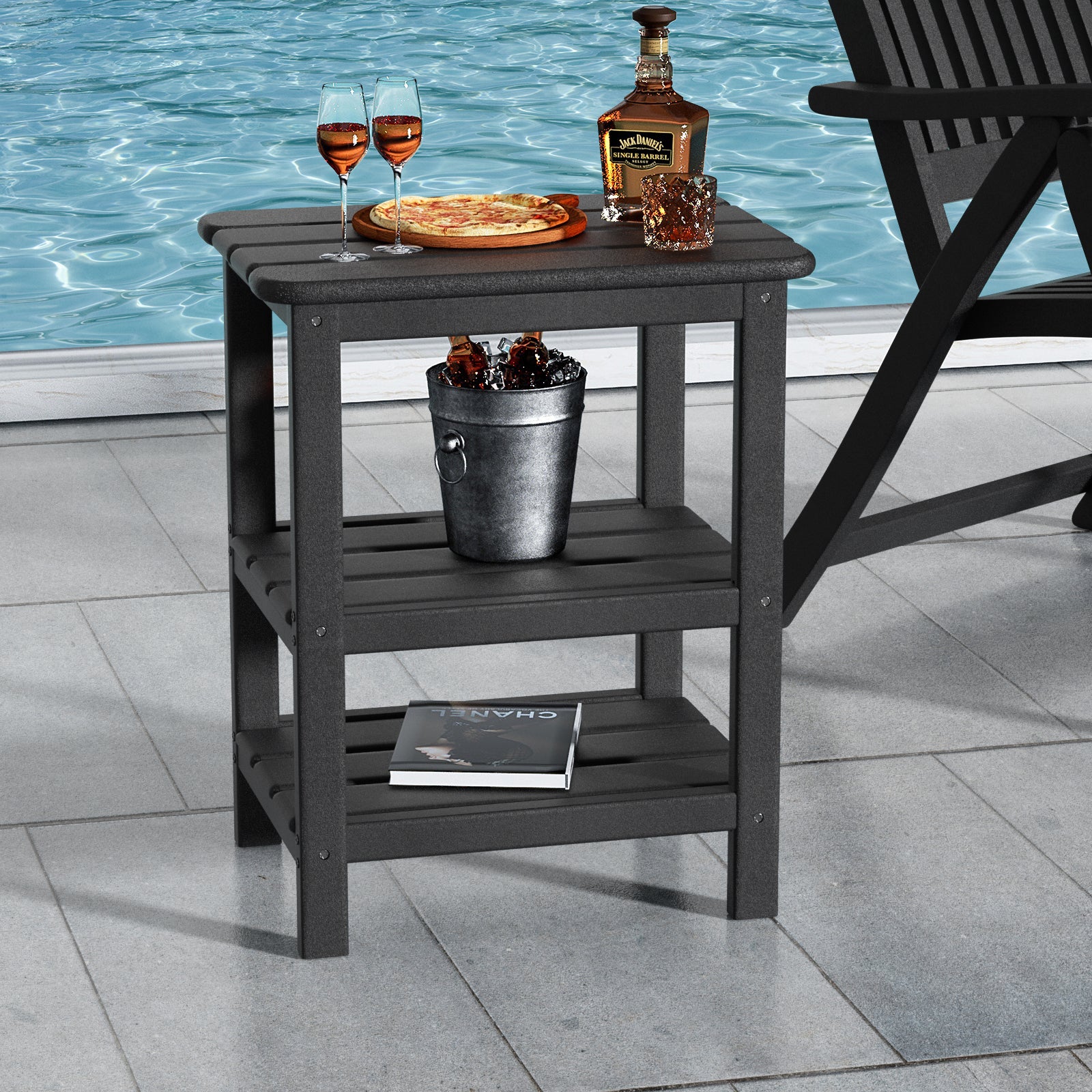 3 Tier Outdoor Side Tables Adirondack Outdoor Patio End Tables