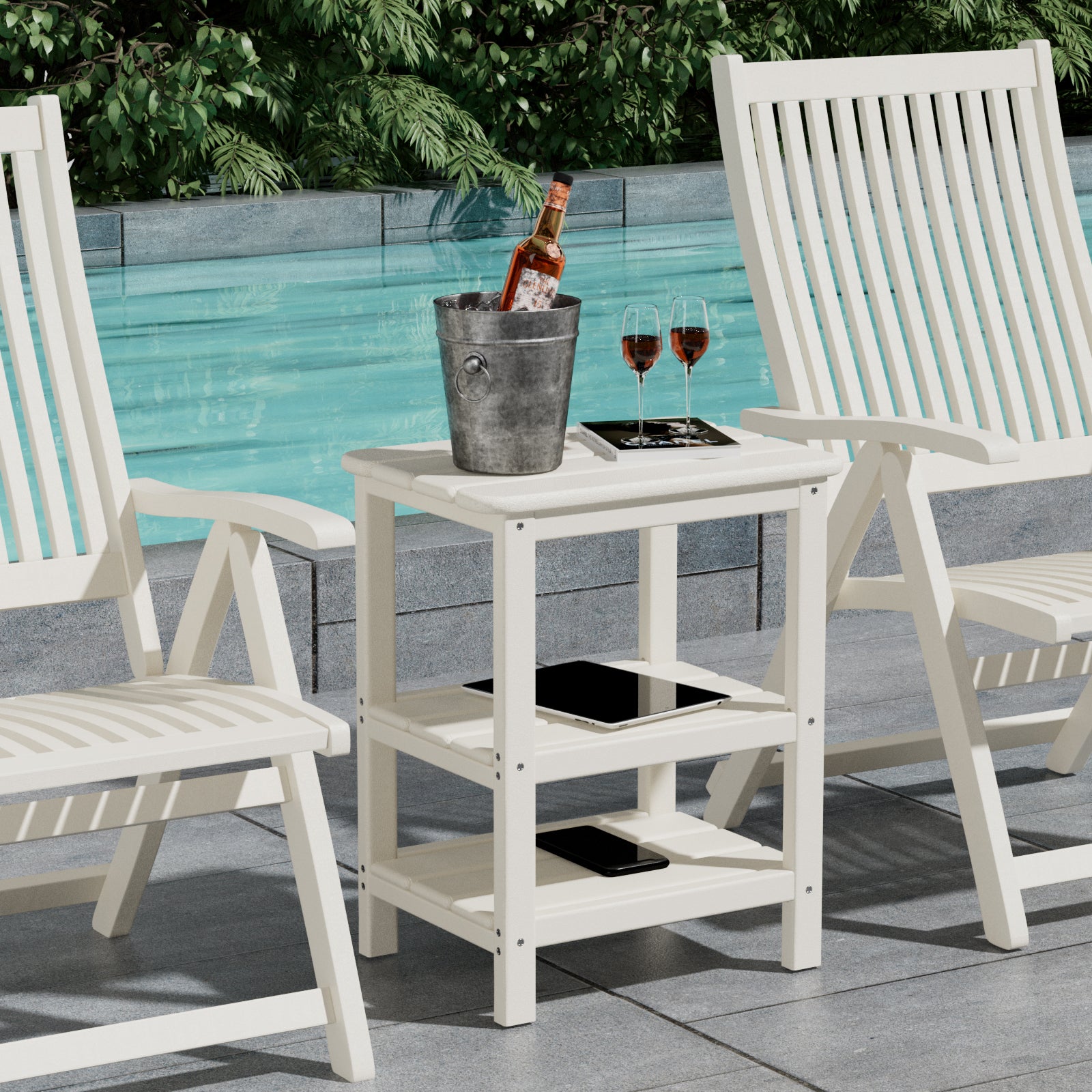 3 Tier Outdoor Side Tables Adirondack Outdoor Patio End Tables