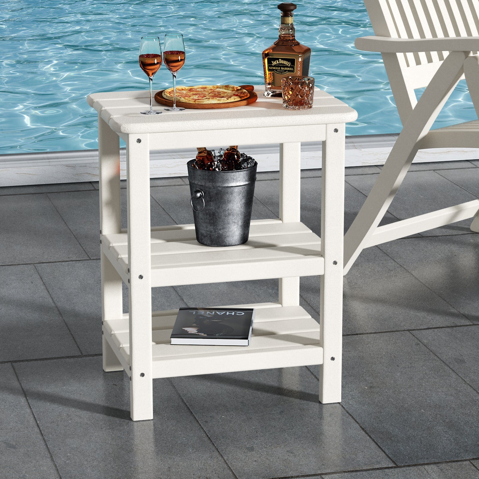 3 Tier Outdoor Side Tables Adirondack Outdoor Patio End Tables