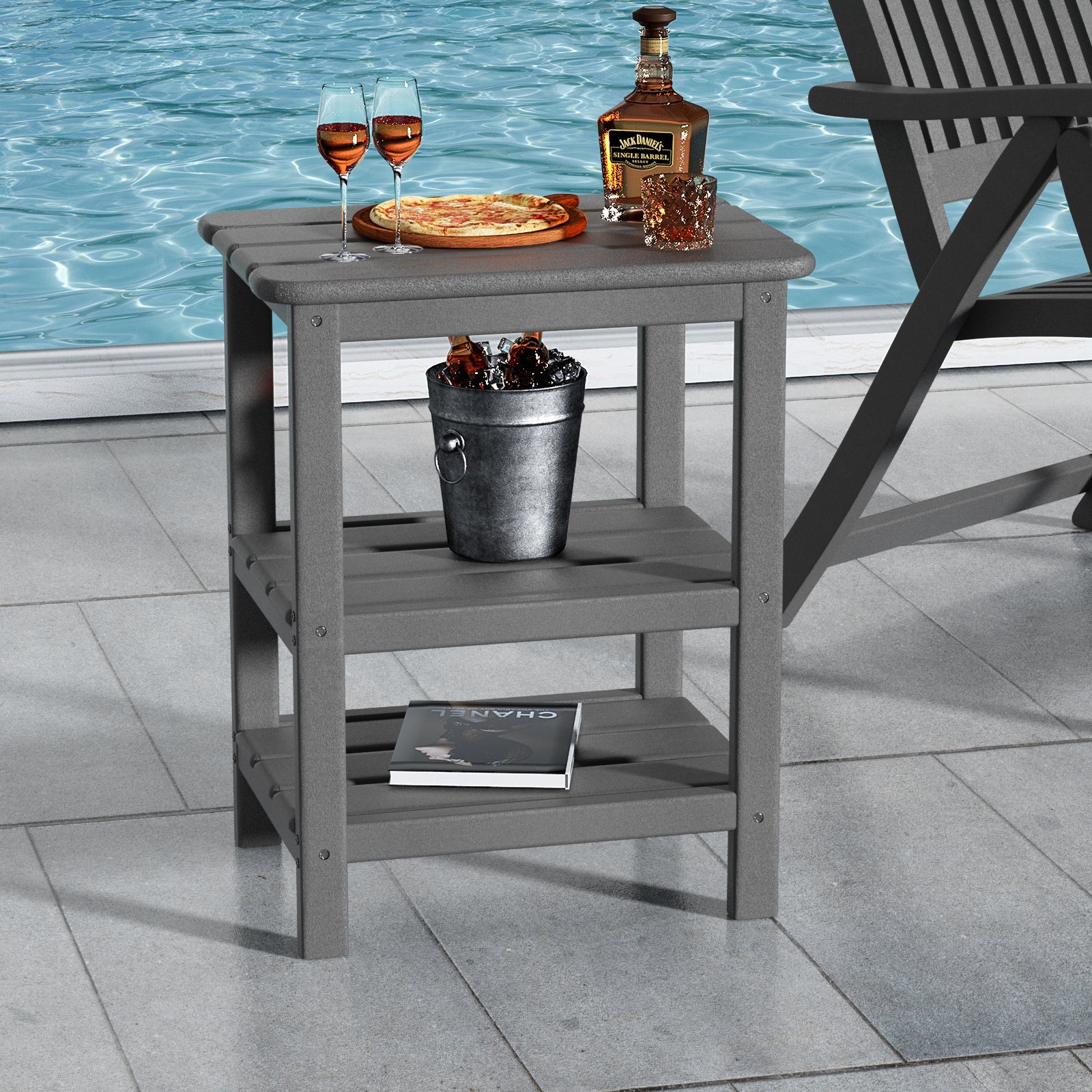 3 Tier Outdoor Side Tables Adirondack Outdoor Patio End Tables