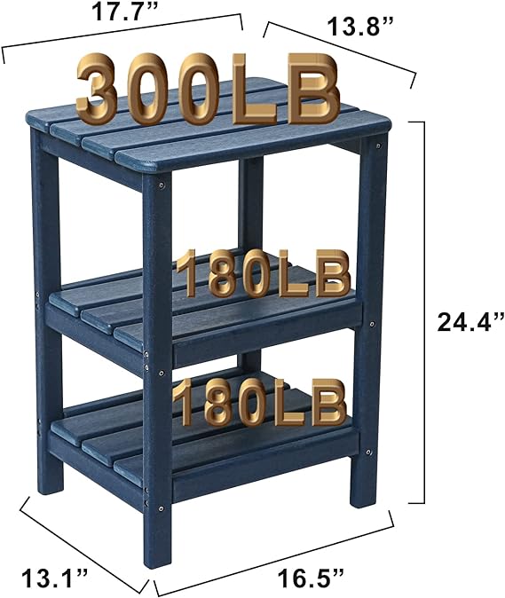 3 Tier Outdoor Side Tables Adirondack Outdoor Patio End Tables