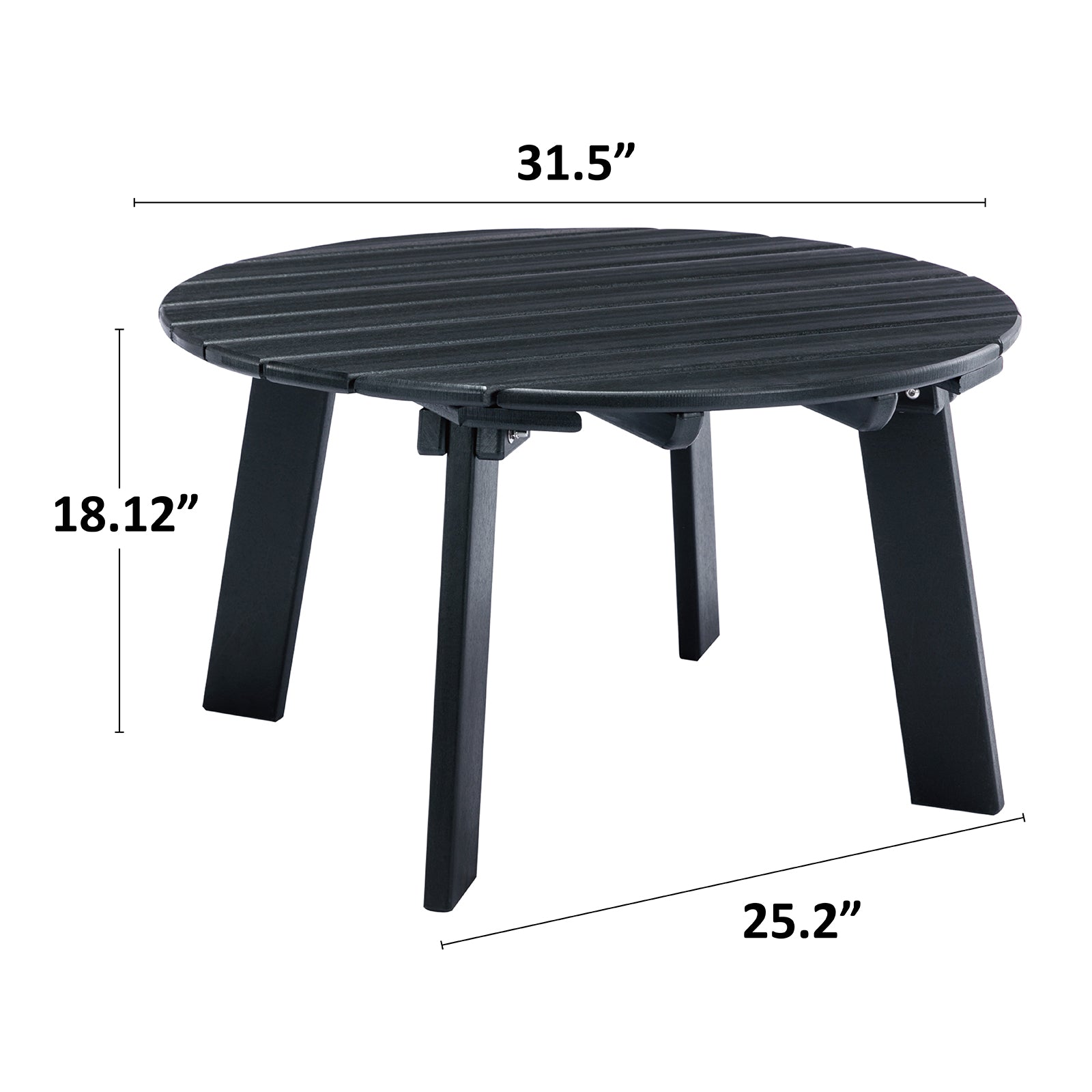 Round Outdoor Coffee Table 32''D Adirondack Patio Table