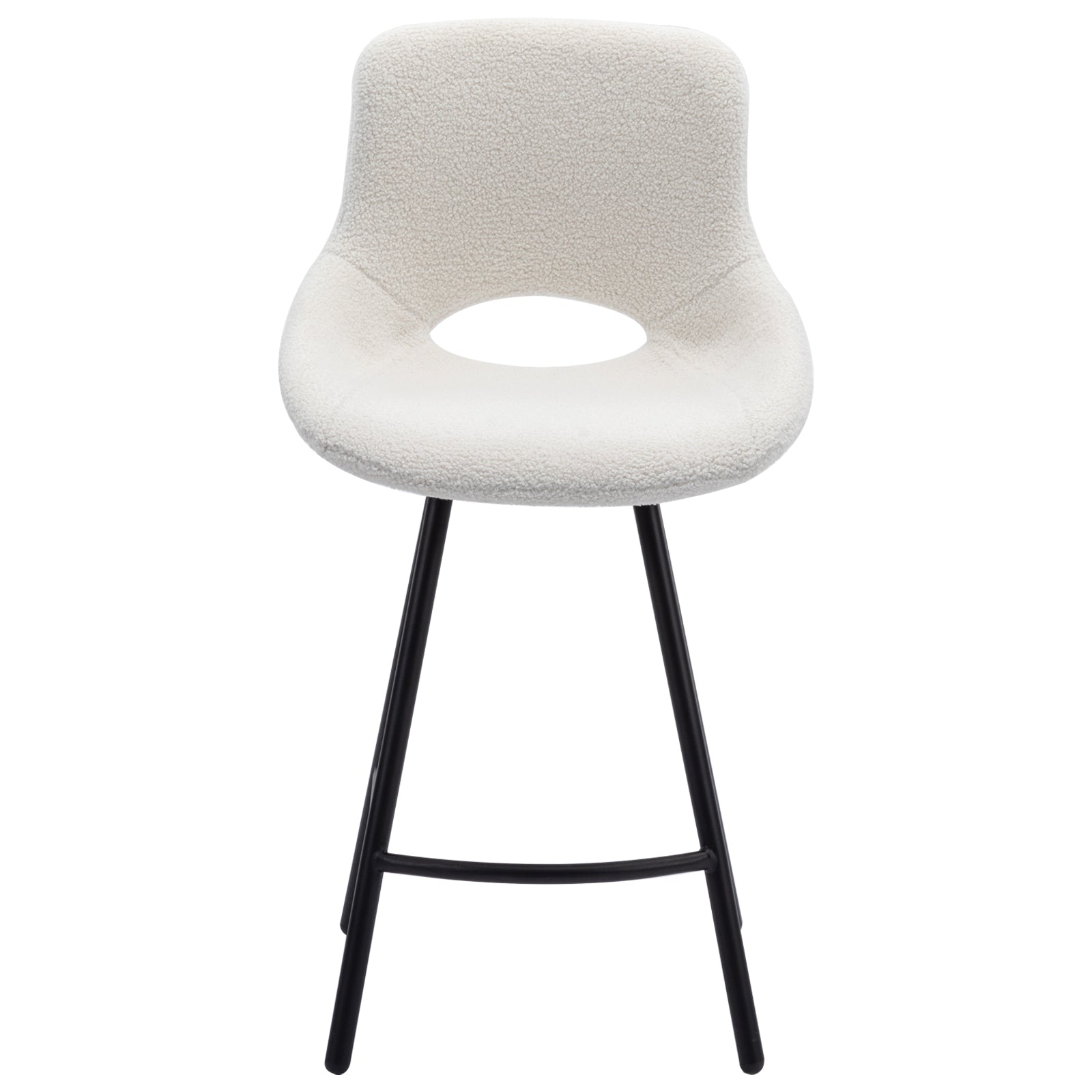 Velvet Upholstered Bar Stool with Low Back Swivel Bar Stools with Footrest