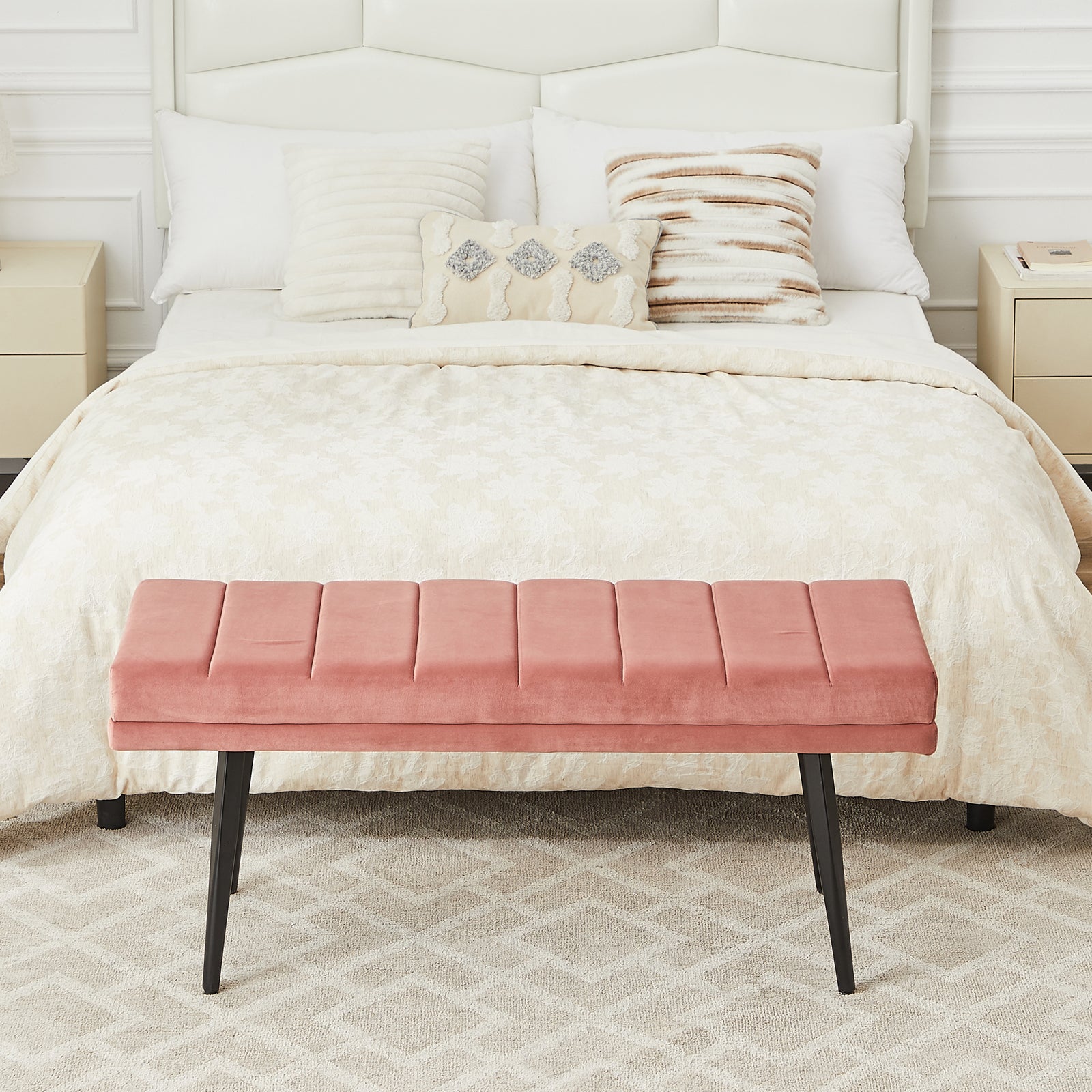 Treyton Velvet Upholstered Bench