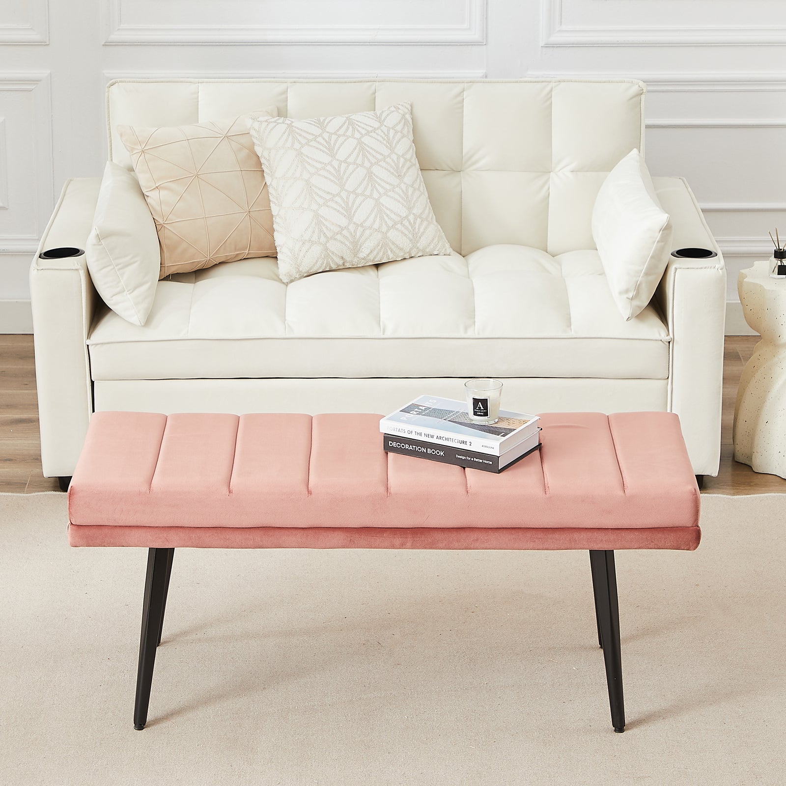 Treyton Velvet Upholstered Bench