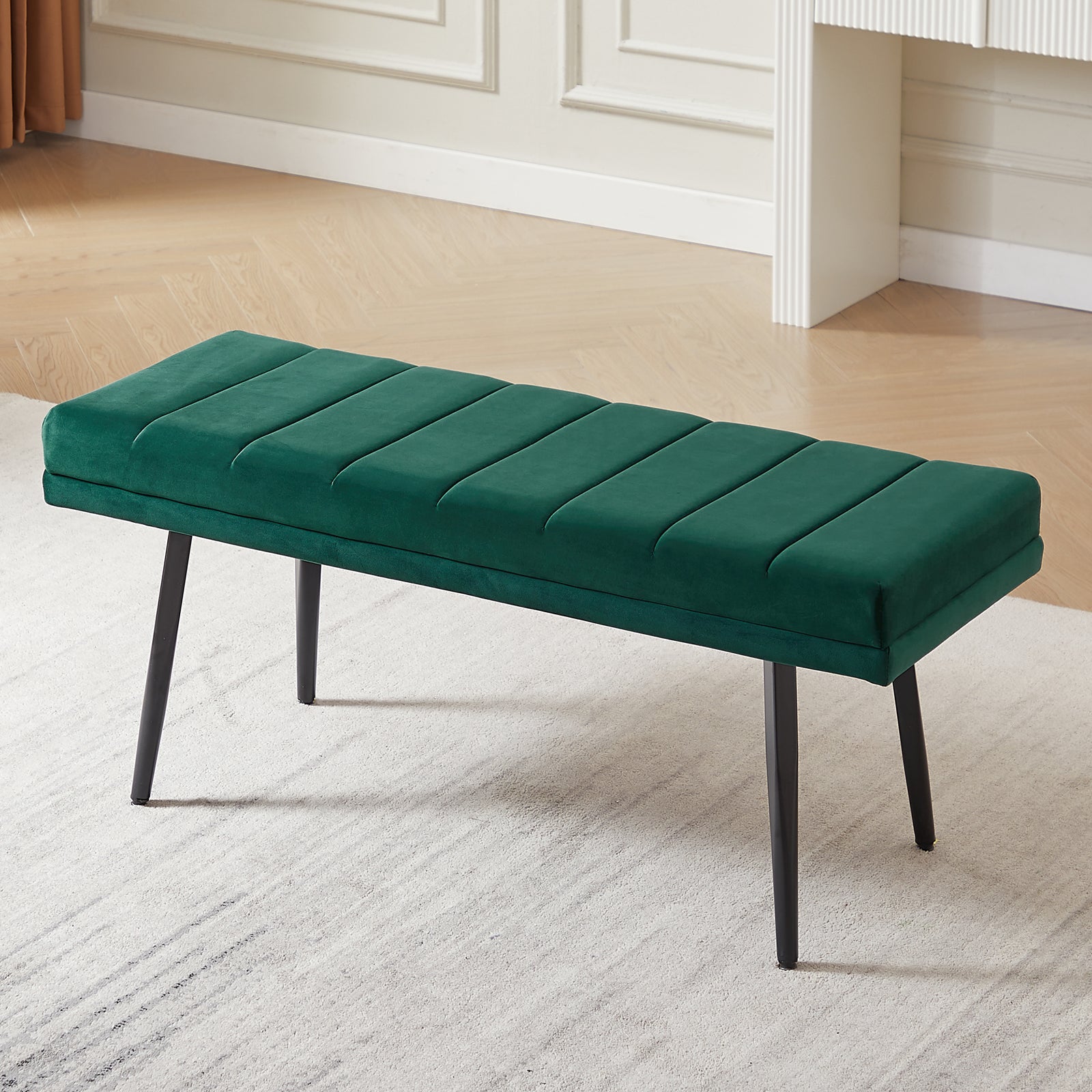 Treyton Velvet Upholstered Bench