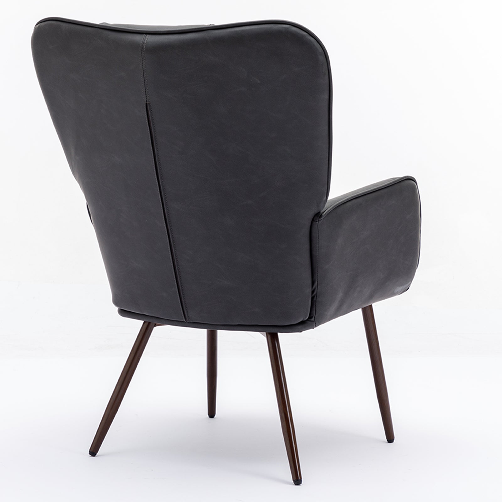Faux Leather Wingback Chair Accent Chair Lounge Chair