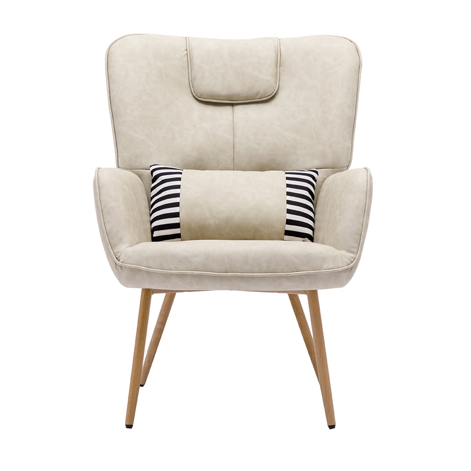 Faux Leather Wingback Chair Accent Chair Lounge Chair