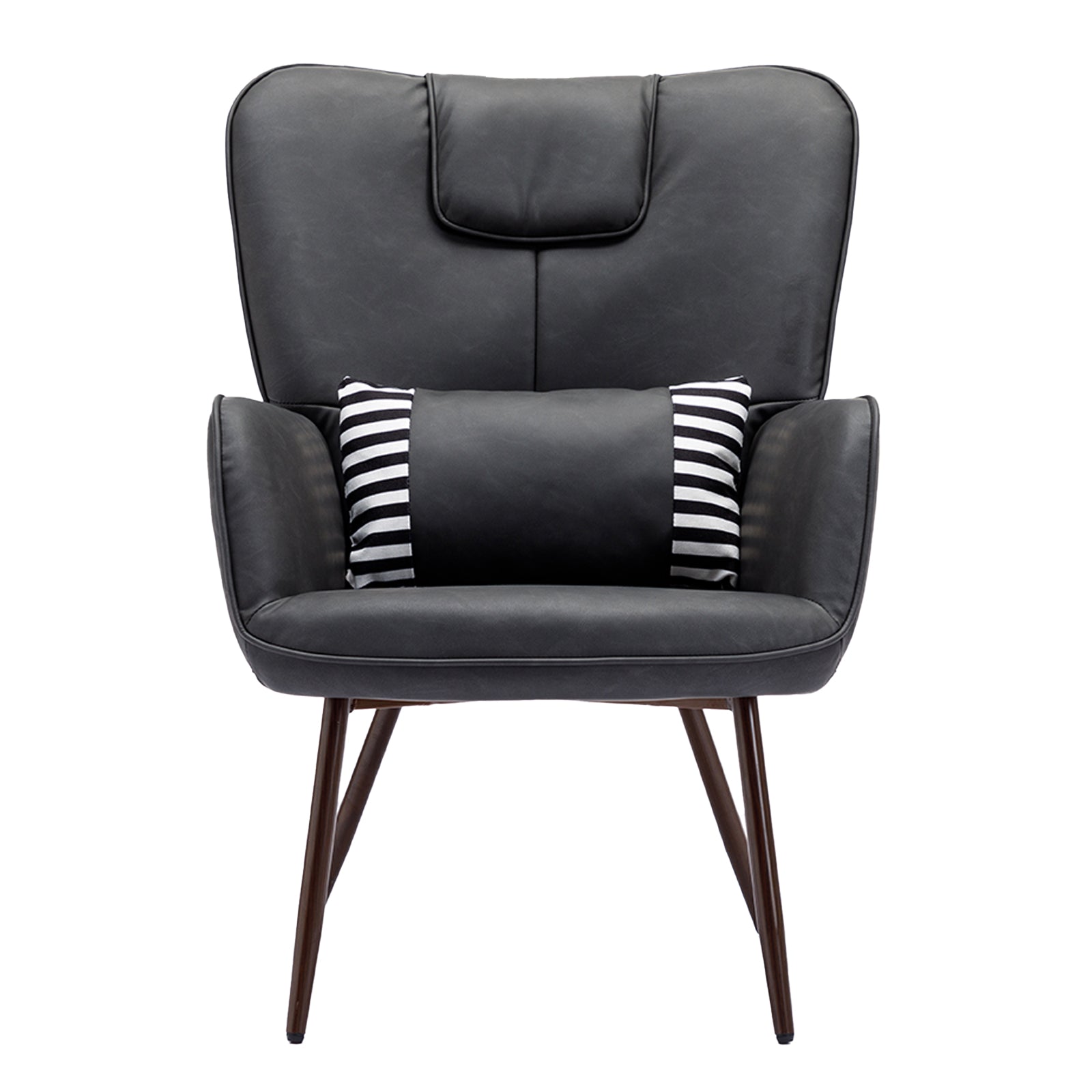 Faux Leather Wingback Chair Accent Chair Lounge Chair