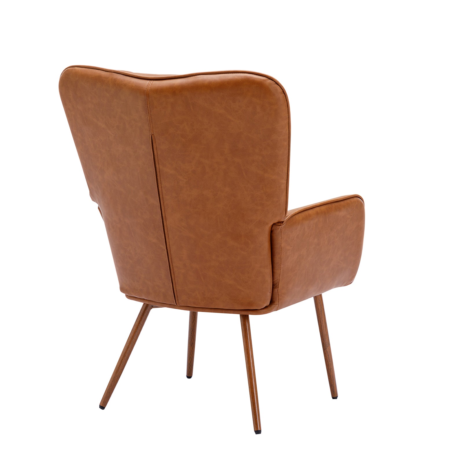 Faux Leather Wingback Chair Accent Chair Lounge Chair