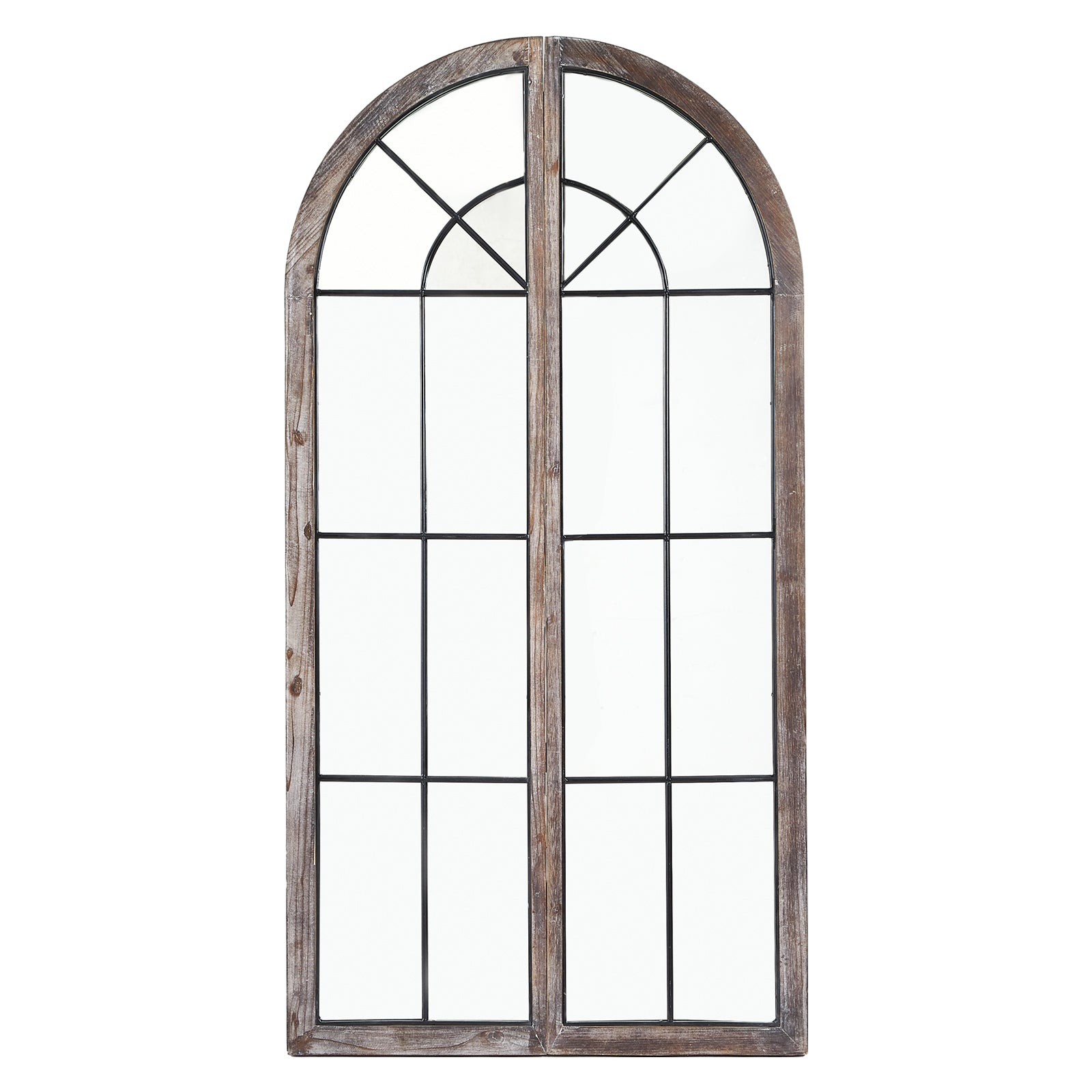 Arched Floor Mirror Solid Wood Frame Modern Full Length Mirrors
