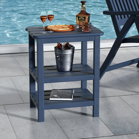 3 Tier Outdoor Side Tables Adirondack Outdoor Patio End Tables- Hausfame