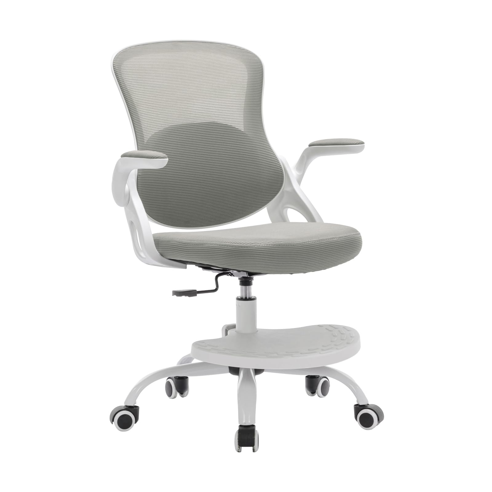 Ergonomic Kids Desk Chair with Adjustable Footrest – Height Adjustable Swivel Mesh Study Chair for Children & Teens